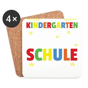 Bye bye maternelle adieu inscription à l’école - Dessous de verre (lot de 4) - blanc - Devant