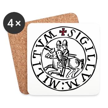 templar knights seal - Untersetzer (4er-Set) - Weiß - Vorne