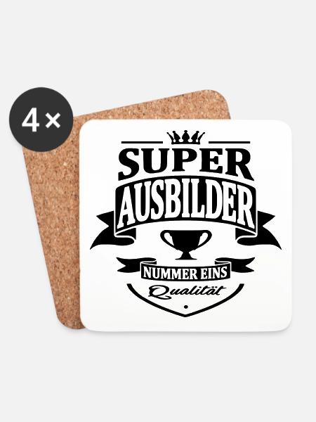 ausbilder nummer eins - Untersetzer (4er-Set) - Weiß