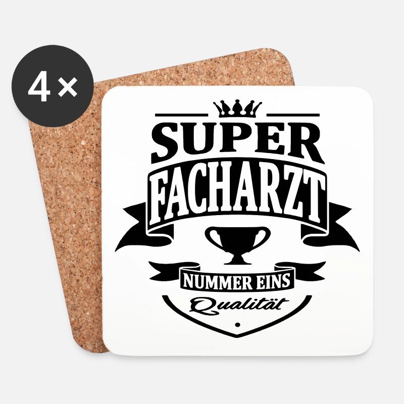 facharzt nummer eins - Untersetzer (4er-Set) - Weiß