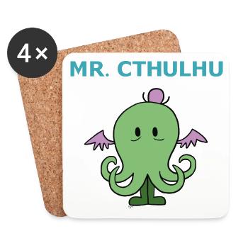 Mr Cthulhu - Dessous de verre (lot de 4) - blanc - Devant