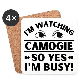 I'm watching camogie so yes I'm busy. - Coasters (set of 4) - white - Front