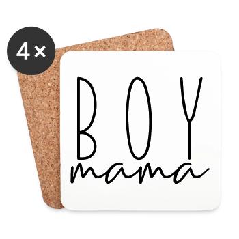 Junge Mama - Untersetzer (4er-Set) - Weiß - Vorne