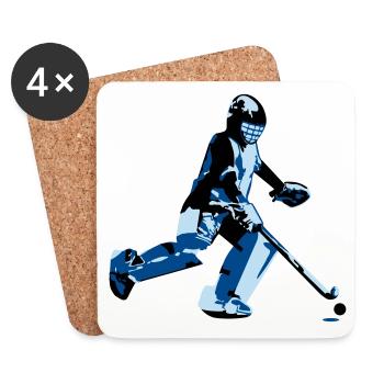 Hockey Goalie - Untersetzer (4er-Set) - Weiß - Vorne