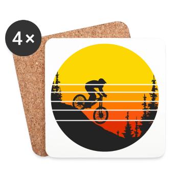 mountain bike mountain bike mountain bike - Coasters (set of 4) - white - Front