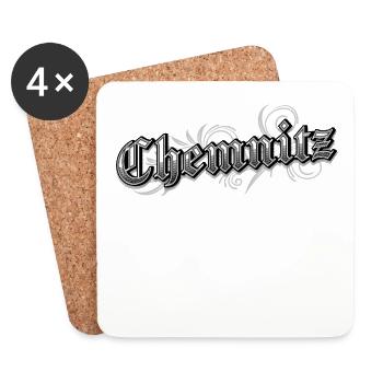 Chemnitz East Germany Vintage Look - Coasters (set of 4) - white - Front