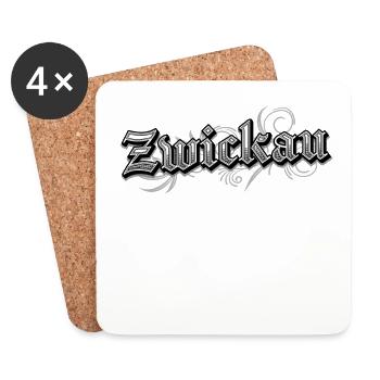 Zwickau Allemagne de l’Est Vintage Look - Dessous de verre (lot de 4) - blanc - Devant