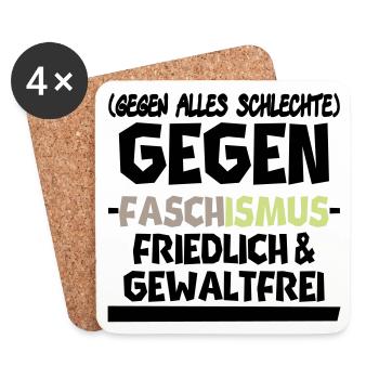 gegen alles schlechte - Untersetzer (4er-Set) - Weiß - Vorne