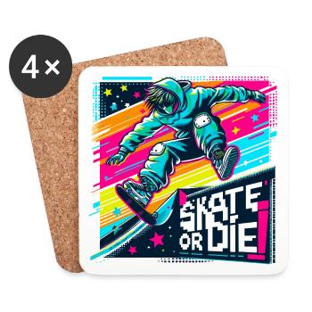 Skate or Die - Coasters (set of 4) - white - Front