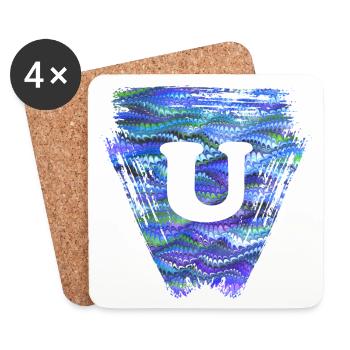 Triangle E 103 U - Dessous de verre (lot de 4) - blanc - Devant