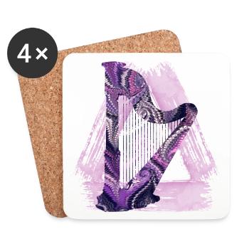 Harpe E 75 - Dessous de verre (lot de 4) - blanc - Devant