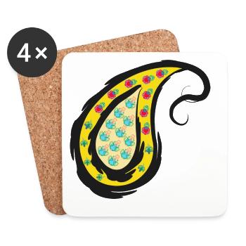Oriental symbol - Coasters (set of 4) - white - Front