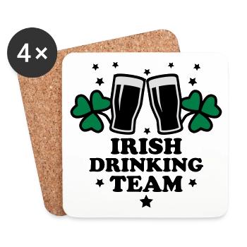 Irish Drinking team member seamróg seamair - Untersetzer (4er-Set) - Weiß - Vorne