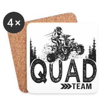 Quad team quad atv quad quad utv - Coasters (set of 4) - white - Front
