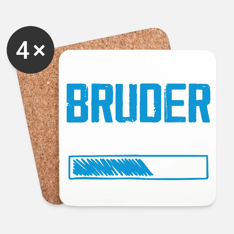 Großer Bruder 2024 - Untersetzer (4er-Set) - Weiß