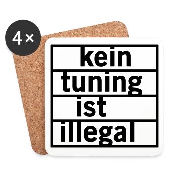 Kein Tuning ist illegal - Untersetzer (4er-Set) - Weiß - Vorne
