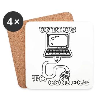unplug to connect - Untersetzer (4er-Set) - Weiß - Vorne