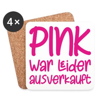 Pink war leider ausverkauft - Untersetzer (4er-Set) - Weiß - Vorne