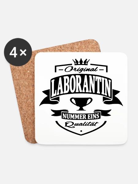 laborantin - Untersetzer (4er-Set) - Weiß