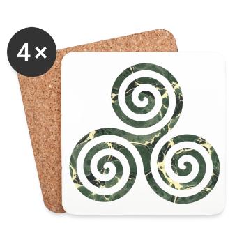 keltisches symbol triskele e 226 - Untersetzer (4er-Set) - Weiß - Vorne