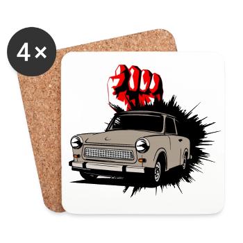  Trabi Car - Coasters (set of 4) - white - Front