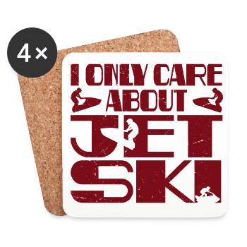 i only care about jet ski - Dessous de verre (lot de 4) - blanc - Devant