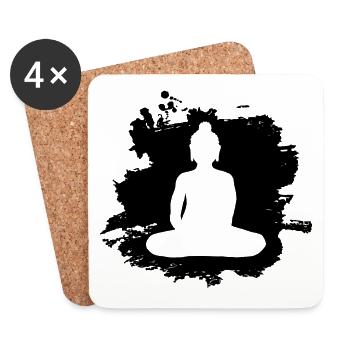 Yoga Buddha Yogi Art - Untersetzer (4er-Set) - Weiß - Vorne