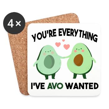 You're Everything I've AVO Wanted - Dessous de verre (lot de 4) - blanc - Devant