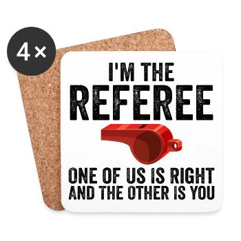 Funny Referee For Men Women Sports Ref Gag Referee - Coasters (set of 4) - white - Front