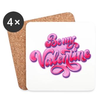 Be My Valentine - Coasters (set of 4) - white - Front