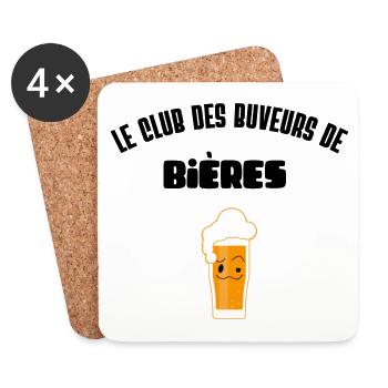 Le Club des buveurs de bières - Dessous de verre (lot de 4) - blanc - Devant