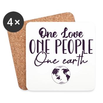 world day of peace - Coasters (set of 4) - white - Front