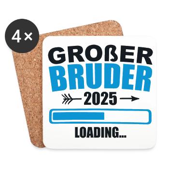 Ich werde Großer Bruder 2025 - Dessous de verre (lot de 4) - blanc - Devant