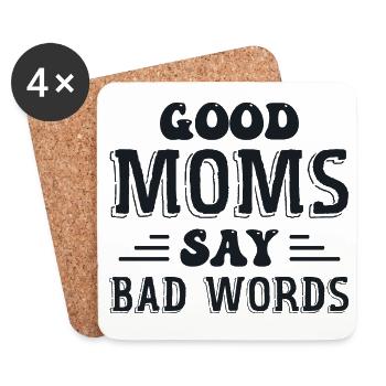 Good Moms Say Bad Words - Dessous de verre (lot de 4) - blanc - Devant