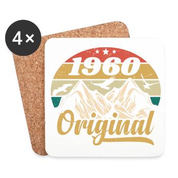 Original 1960's Vintage Birthday Gift 1960's - Coasters (set of 4) - white - Front