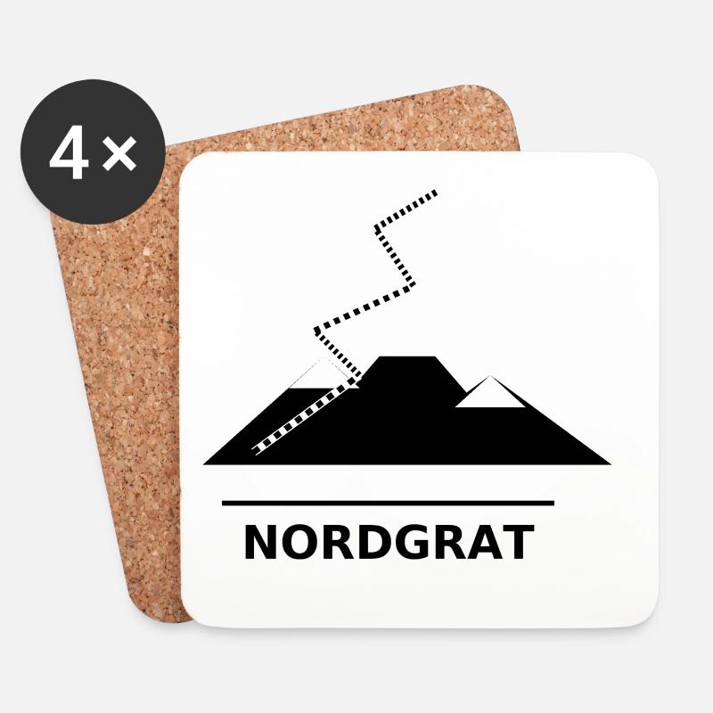 NORDGRAT - Untersetzer (4er-Set) - Weiß