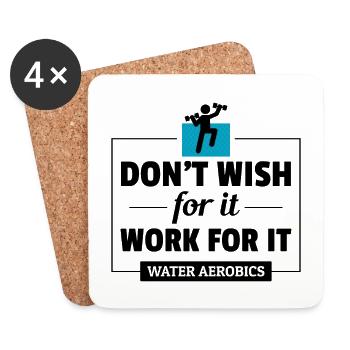 Wassergymnastik Aquatische Fitness Aqua Exercise - Untersetzer (4er-Set) - Weiß - Vorne