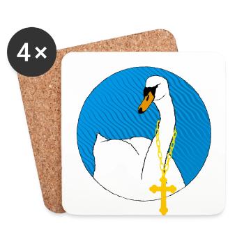 Lohengrin : Mon cher cygne ! (tour) - Dessous de verre (lot de 4) - blanc - Devant