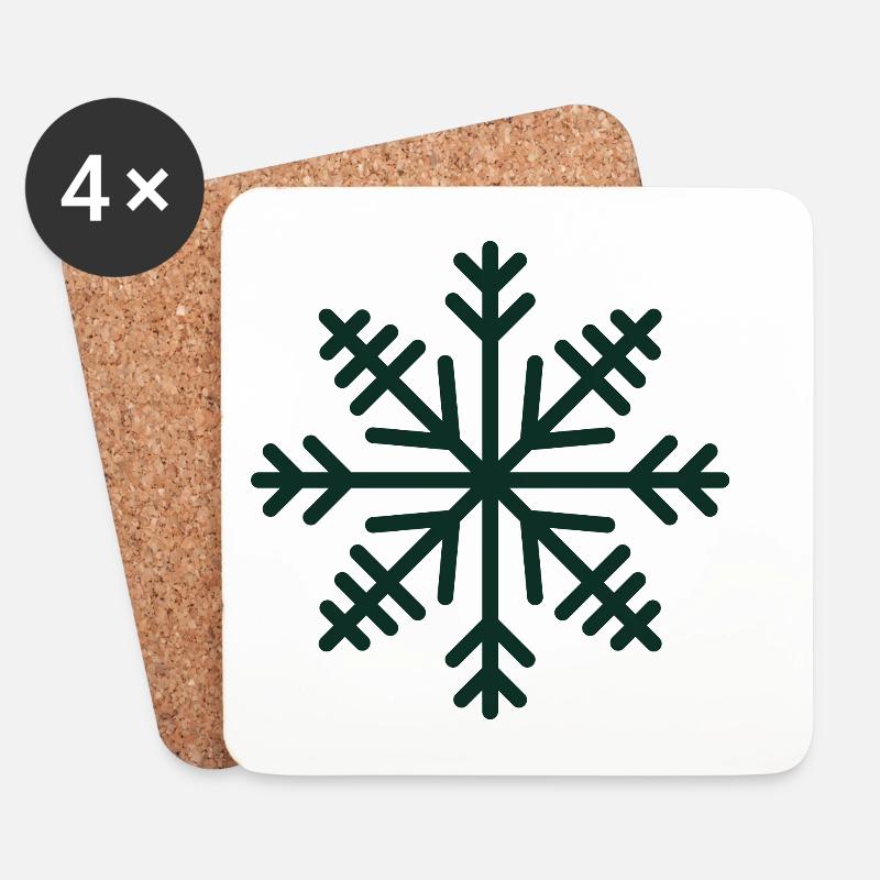 Snowflake - Coasters (set of 4) - white