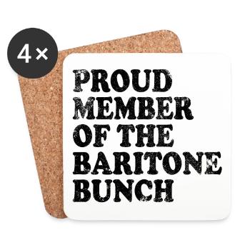 Proud Member of the Baritone Bunch - schwarz - Untersetzer (4er-Set) - Weiß - Vorne