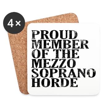 Proud Member of the Mezzo-Soprano Horde - Untersetzer (4er-Set) - Weiß - Vorne