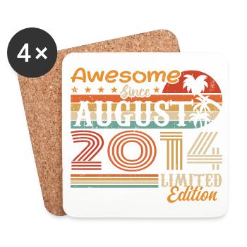 2014 Août Idée cadeau Août 2014 - Dessous de verre (lot de 4) - blanc - Devant