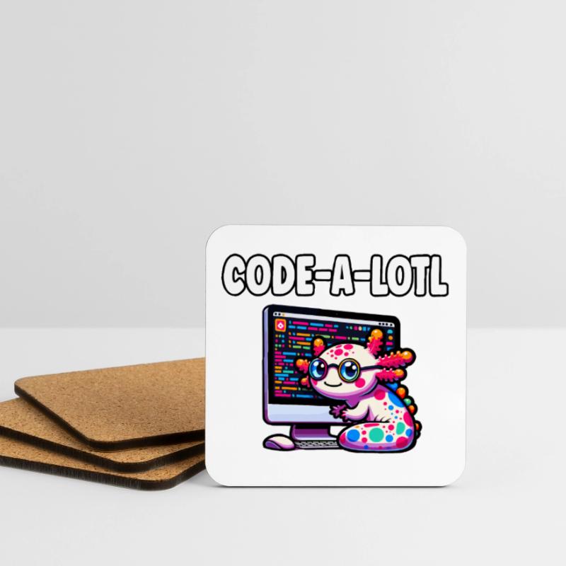 Cadeau de programmation drôle d’axolotl codage Dessous de verre (lot de 4)