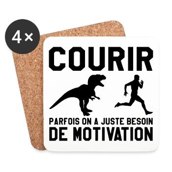 run - Coasters (set of 4) - white - Front