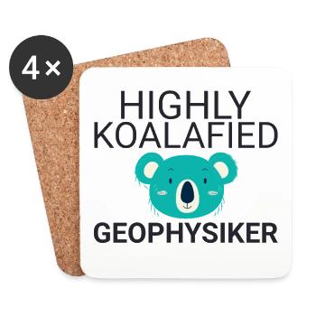 Geophysicist Koalafied Geophysics - Coasters (set of 4) - white - Front