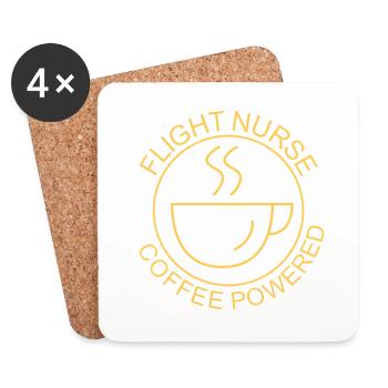 Infirmière de vol Café Sauvetage aérien propulsé - Dessous de verre (lot de 4) - blanc - Devant