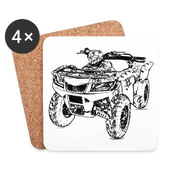 Susu Susi ATV Quad Offroad Gelände Allrad - Untersetzer (4er-Set) - Weiß - Vorne