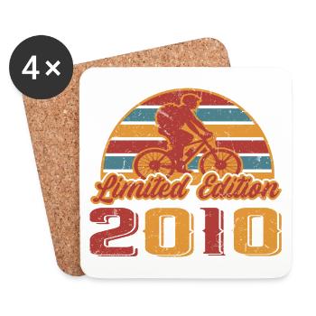 Vélo Vélo Cycliste Anniversaire 2010 - Dessous de verre (lot de 4) - blanc - Devant
