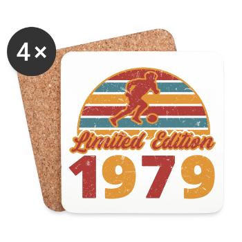 Football football player birthday built in 1979 - Coasters (set of 4) - white - Front