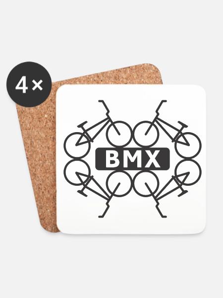 BMX SPIEGELEFFEKT - Untersetzer (4er-Set) - Weiß